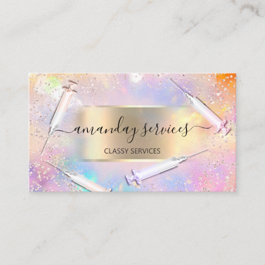 美しい美容師シリンジボトックスB12 QRコード 名刺 (正面)