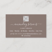 美しい美容師シリンジボトックスB12 QRCodeバラ 名刺 (裏面)