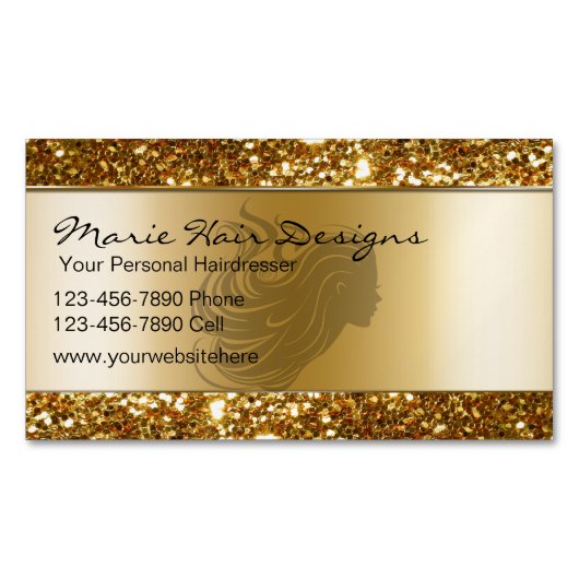 美しい美容師名刺マグネット マグネット名刺 (正面)