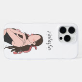美しい美少女のカスタマイズ iPhoneケース (裏面横)