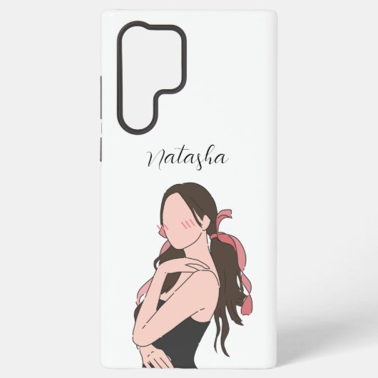 美しい美少女のカスタマイズ SAMSUNG GALAXYケース (裏面)