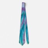 美しい羽と花柄 ネクタイ (正面)