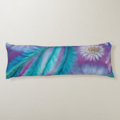 美しい羽と花柄 ボディピロー (裏面)