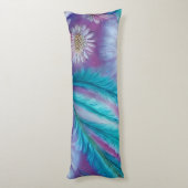 美しい羽と花柄 ボディピロー (裏面 (縦))