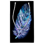 美しい羽毛ギフトバッグ - 色を選んで スモールペーパーバッグ (裏面)