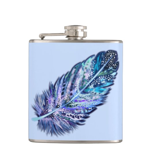 美しい羽 – 色を選択 フラスク (正面)