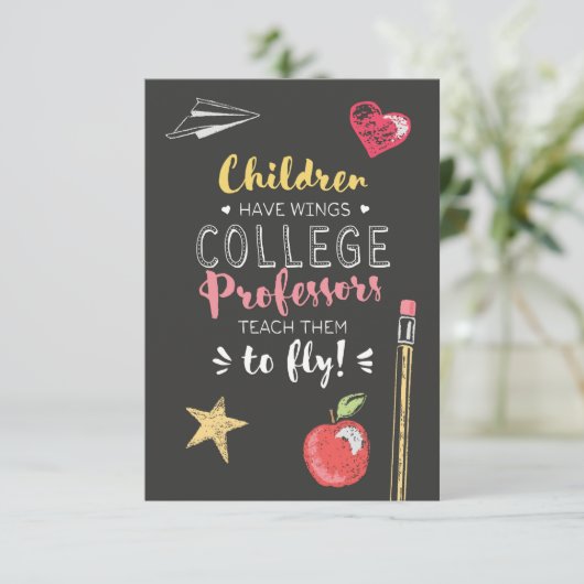 美しい翼の引用文-大学教授 サンキューカード (スタンド正面)