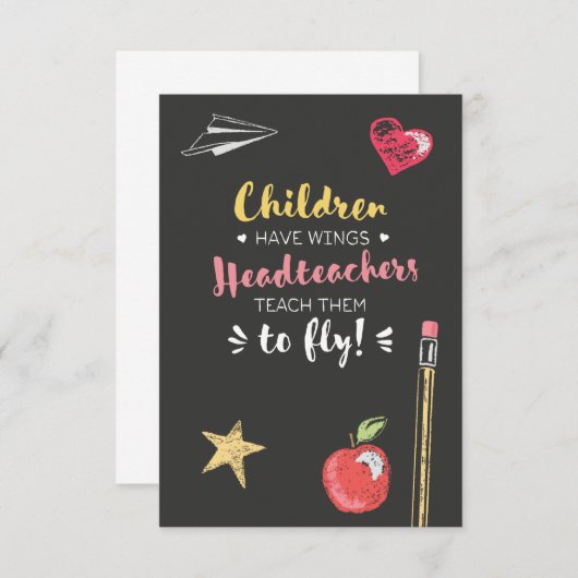 美しい翼の引用文-教頭 サンキューカード (正面/裏面)