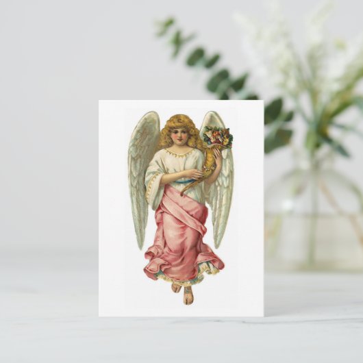 美しい翼を持つイースターエンジェル シーズンポストカード (スタンド正面)