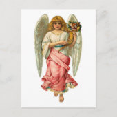 美しい翼を持つイースターエンジェル シーズンポストカード (正面)