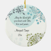 美しい聖なる書物、 経典マタイ11:28カスタムオーナメント セラミックオーナメント (裏面)