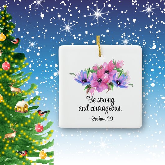 美しい聖なる書物、 経典強い勇気あるフローラ セラミックオーナメント