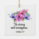 美しい聖なる書物、 経典強い勇気あるフローラ セラミックオーナメント (裏面)