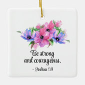 美しい聖なる書物、 経典強い勇気あるフローラ セラミックオーナメント (正面)