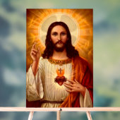 美しい聖心のイエス アクリルサイン (ニュートラル)