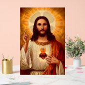 美しい聖心のイエス アクリルサイン (ウェディング)