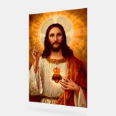 美しい聖心のイエス アクリルサイン (傾斜)