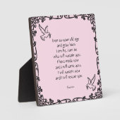 美しい聖書の名言 イザヤ書 46:4 フォトプラーク (正面)