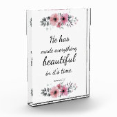 美しい聖書の詩引用文キリスト教 フォトブロック (左)