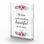 美しい聖書の詩引用文キリスト教 フォトブロック (右)