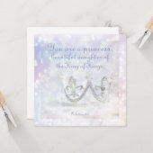 美しい聖書聖句インスパイア引用文プリンセス カード (正面/裏面インサイチュ)