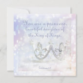 美しい聖書聖句インスパイア引用文プリンセス カード (正面)