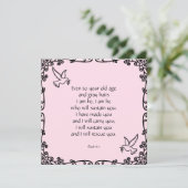 美しい聖書聖句引用文イザヤ46:4 カード (スタンド正面)