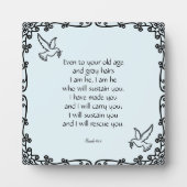 美しい聖書聖句引用文イザヤ46:4 フォトプラーク (正面)