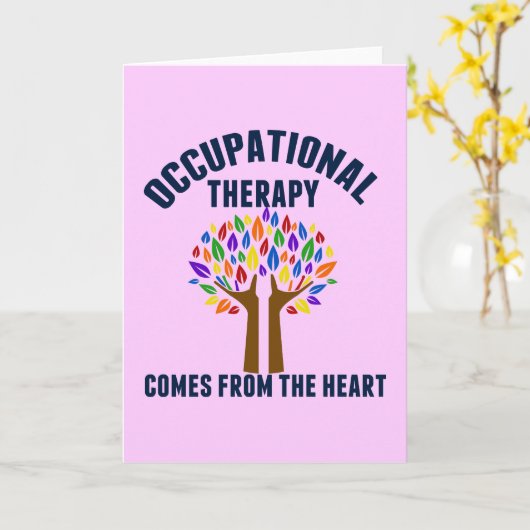 美しい職業セラピーツリー引用文 カード (黄色い花)