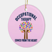 美しい職業セラピーツリー引用文 セラミックオーナメント (左)