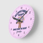 美しい職業セラピーツリー引用文 ラウンド壁時計 (傾斜)