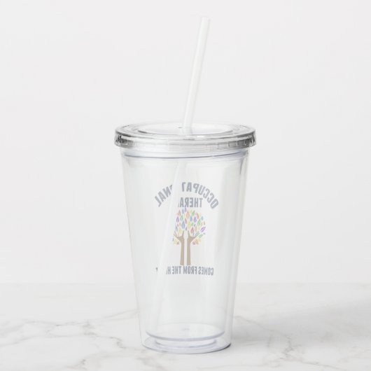 美しい職業セラピー引用文 アクリルタンブラー (裏面)