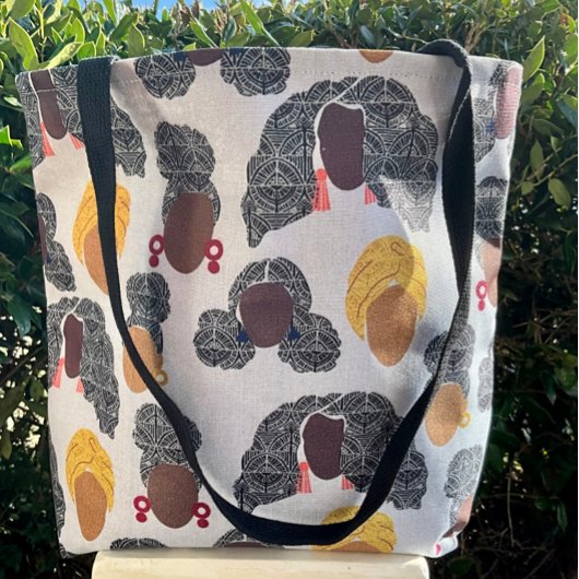 美しい肌のトーンと美しい髪 トートバッグ