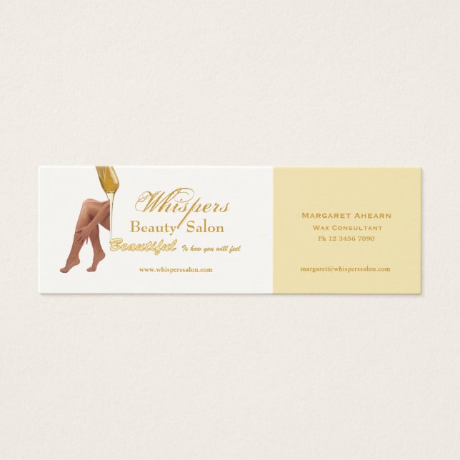 美しい脚プロファイルカード (正面)