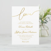 美しい脚本の結婚式招待状 招待状 (スタンド正面)