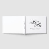 美しい脚本タイポグラフィミセス結婚ズ ゲストブック (全面)