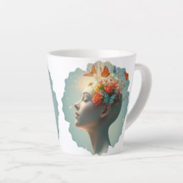 美しい脳の開花異なるレディーコーヒーマグ カフェラテマグ