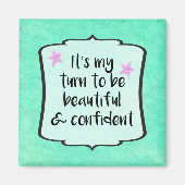 美しい自信ブースト肯定引用文アート マグネット (正面)