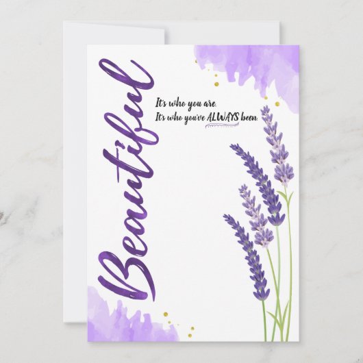 美しい自分が今まで生きてきた自分 カード (正面)