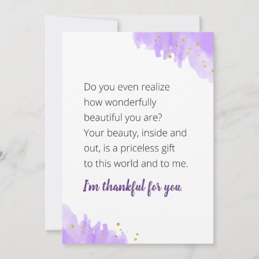 美しい自分が今まで生きてきた自分 カード (裏面)