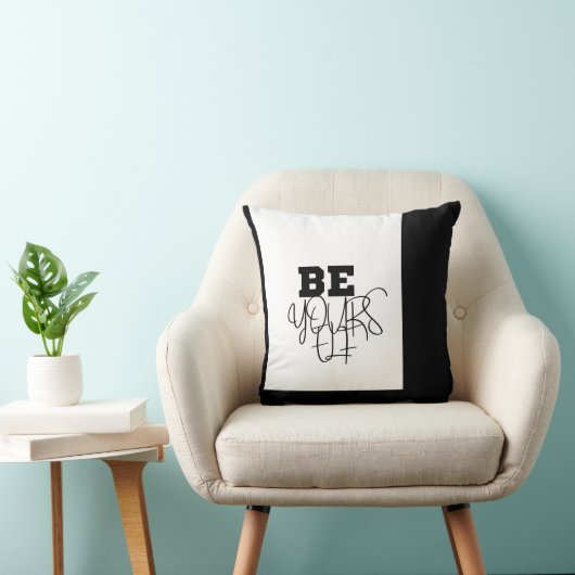 美しい自分のブラックアンドホワイトラグジュアリーピロー クッション (椅子)