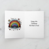 美しい自己へのハッピーバースデーLGBTQIA+ カード (内部)