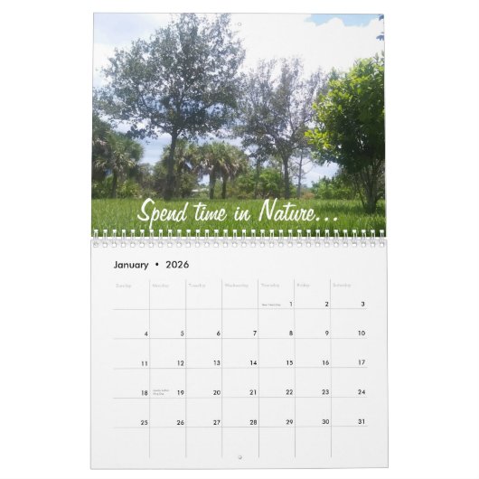 美しい自然の写真の感動的なカレンダー カレンダー (1月 2026)