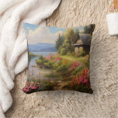 美しい自然の国絵画の風景 クッション (ブランケット)