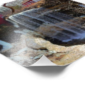 美しい自然の滝のシーン フォトプリント            (角)