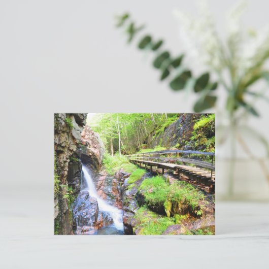 美しい自然の滝の風景NHはがき ポストカード (スタンド正面)