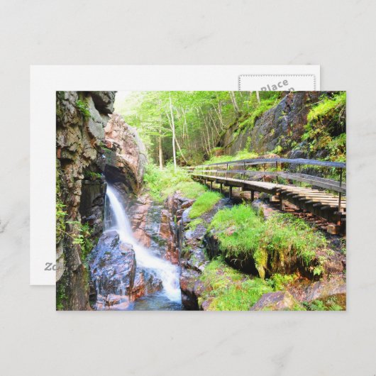 美しい自然の滝の風景NHはがき ポストカード (正面/裏面)