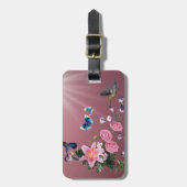 美しい自然の花のハチドリの荷物のラベル ラゲッジタグ (正面縦)