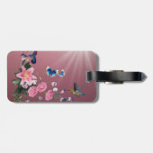 美しい自然の花のハチドリの荷物のラベル ラゲッジタグ (裏面横)