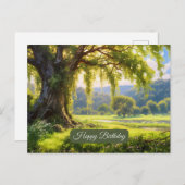 美しい自然の風景お誕生日おめでとう ポストカード (正面/裏面)